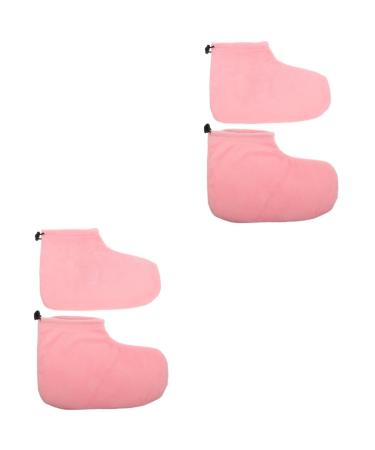 FRCOLOR 2 Pairs Wax Warm Foot Cover Wax Bath Mittens Paraffin Bath Booties Paraffin Bath Socks Wax Foot Bag Wax Socks Paraffin Wax Foot Hand Softening Gloves Care Heating Bag Plush