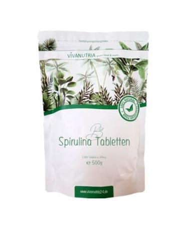 Vivanutria Bio Spirulina Presslingen 1000g 1kg 4000 tablets algae tabs without additives 100% pure & natural from controlled organic cultivation laboratory testing raw food quality