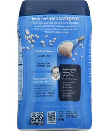 Nestl Herren Gerber Rice Cereal - Single Grain 454g | Buy Internationally - Premium Baby Food - Buy Online on GoSupps.com