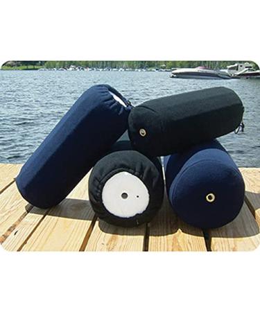 Taylor Made Products Fleece Boat Fender Cover for Center Rope Tube Style Fenders (8" x 20") Black