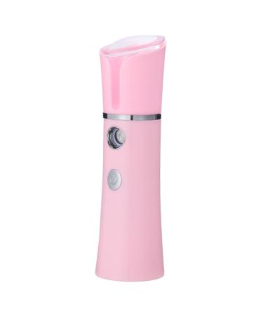 Angoily 1pc Pink Charging Hydrator Spray Evaporator Handheld Face Nano Humidifier Usb Cold 14.1x2.6cm
