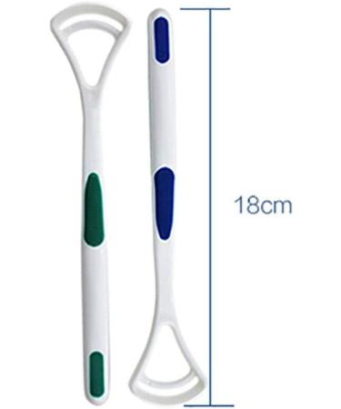 Qingshangmmm Tongue Cleaner Scraper - 2 Pack for Fresh Breath & Oral Health | Removes Bacteria - 18cm for Adults & Children - Buy Online on GoSupps.com