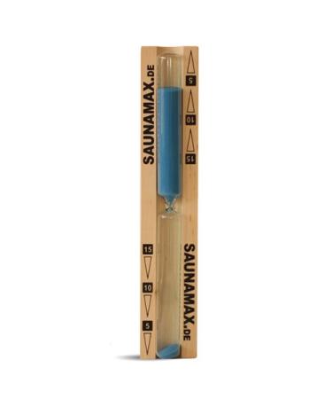 Saunamax sauna hourglass blue sand 15 minutes wood