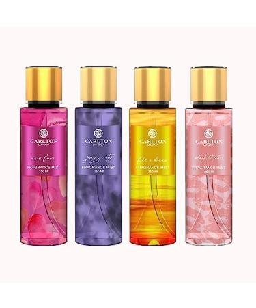 thakor craft London Body Mist Combo | Pack of 4 Mists - New Love Blush & Tease Juicy Secrets & Like a Dream | 250ml each | Body Sprays for Women