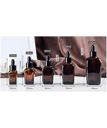 VASANA 3PCS Refillable Thicken Square Amber Glass Essential Oil Dropper Bottles With Glass Eye Dropper Cosmetic Sample Aromatherapy Elite Fluid Jars Travel Containers 30ml/1oz - Buy Online on GoSupps.com