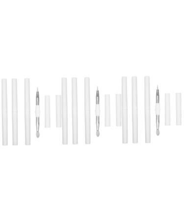 Hemoton 12 Pcs Double-ended Silicone Liner Silicone Lip Applicator Silicone Brush Lip Gloss Lipstick Brush Eyeshadow Lipstick Applicator Wands Convenient Lipstick Lip Brush 12.00X1.00X1.00CMx3pcs Whitex3pcs
