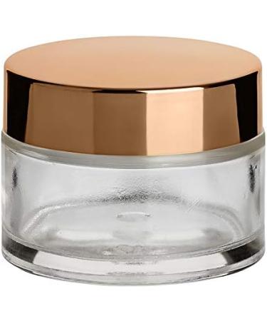 Gouveo 12er Set Crematecta 15ml Glass Cream Jars - Gold Screw Cover Empty Mini Cosmetic Pots for Travel & Refilling - Set of 12 - Buy Online on GoSupps.com