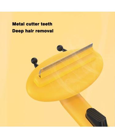 Annalovic Pet Grooming Brush - Deshedding Tool for Cats and Dogs - Medium Yellow - Buy Online on GoSupps.com