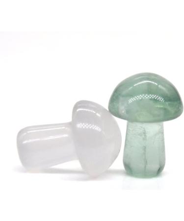 Natural Crystal Rough 0.7" Mini Mushroom Stone Carved Natural Quartz Crystal Statue Decor Gift - Buy Online on GoSupps.com