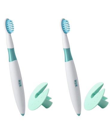 NUK learning toothbrush with protective ring safe care of the first teeth 1 piece (pack of 2)