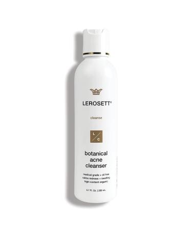 LEROSETT Botanical Acne Cleanser. Gentle Foaming Gel Face Wash. 60% Calming Aloe Vera. 2% Salicylic Acid Treats Acne Prone & Oily Skin. Non-Drying. Safe for Sensitive Skin. Vegan. 6.7 oz