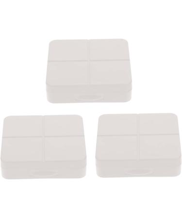 Partykindom Contact Lens Case Set - 9-Sentence Storage Kit with Suction Holder Perfect for Travel & Halloween - 3 White Containers 6.5x6.5x2cm - Buy Online on GoSupps.com