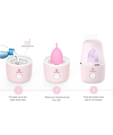 ROSA RUGOSA Menstrual Cup Sterilizer - 3-in-1 Steamer Cleaner for Period Cup - Auto Shut-Off - Leak-Free & Efficient - Buy Online on GoSupps.com