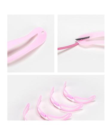 FRCOLOR 5sets Reusable Eyebrow Card Handheld Eyebrow Grooming Template For Women Girls Easy To Use Create Natural Thick Eyebrows Pink