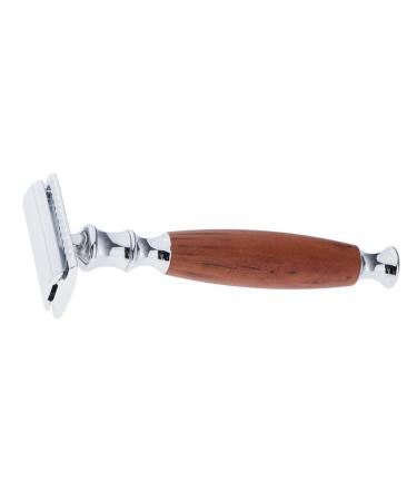 Premium Wooden Handled Double Edge Razor for Mustache - 12.5 x 4.5 cm - Eco-Friendly Shaving Solution - Buy Online on GoSupps.com
