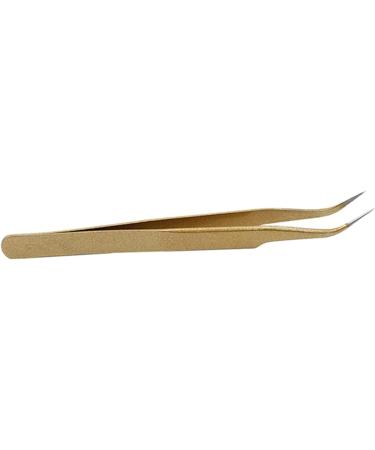 Professional Stainless Steel Golden Eyelash Extension Tweezers - Precision Tool for Lash Supplies - Buy Online on GoSupps.com