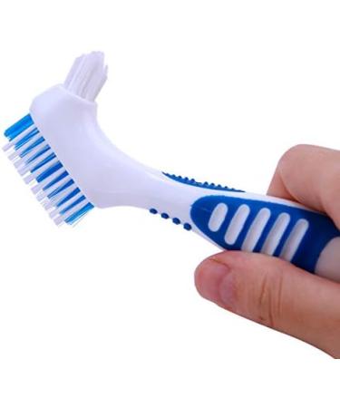 XLKJ 3-Piece Prosthesis Brush Set - Ergonomic Double-Bristled Toothbrush for Cleaning False Teeth - Buy Online on GoSupps.com