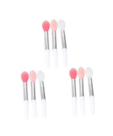 FRCOLOR 9pcs Silicone Lip Brush Lipstick Applicator Silicone Makeup Brush Silicone Applicator Brush Bulk Makeup Lip Brush Silicone Basting Brush Lipstick Brush Lip Balm Cosmetic Silicone 5.1x0.8cm Assorted Color