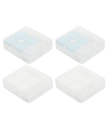 Heallily 4 pieces colored contact lenses container for contact lenses glasses case contact eye contact case contact lens holder care containers for eye lenses ABS travel invisible box