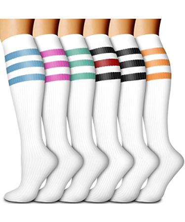 Compression Socks For Women and Men Circulation(6 Pairs)-Best support for Running,Sports,Pregnancy 03-assorted3 Large-X-Large