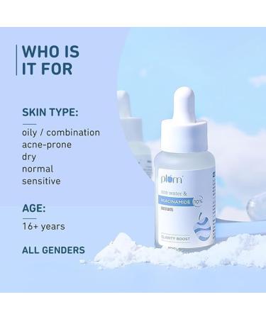 Plum'm 10% Nia-cinamide Face Ser-um For Clear Bright Skin | Fades Blemishes & Dark Spots | With Rice Water | Lightweight | Dermatologically Tested | Beginner Friendly | All Skin Types | Women & Men | Fragrance-Free | 100% Vegan | 15 ml - Buy Online on GoSupps.com