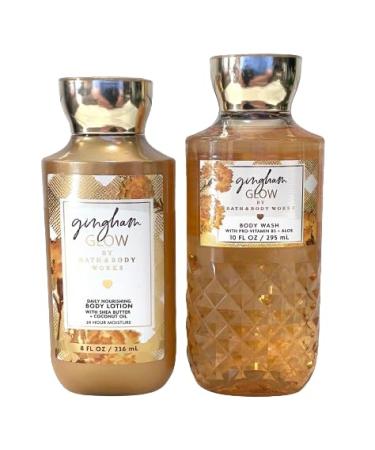 Bath & Body Works Gingham Glow Body Lotion and Body Gel Wash 2 Piece Set