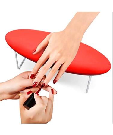 Feadem Nail Arm Rest - Waterproof Wear-Resistant Microfiber Leather Hand Pillow for Salon Manicure - Red - Buy Online on GoSupps.com