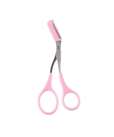 Eyebrow Shaper - Thinning bushy eyebrows with scissors & comb attachment (PINK)