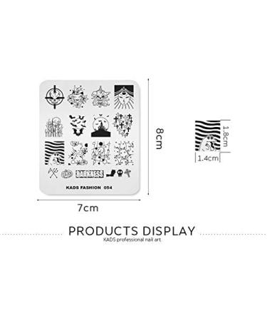 KADS Nail Art Stamping plate Nail Template Nail Art Design Tool Nail DIY Design Image Plate (FA054) - Buy Online on GoSupps.com