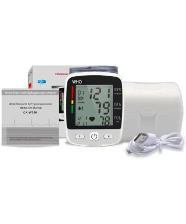 Buy Rechargeable Digital Wrist Cuff Blood Pressure Monitor - Smart Voice Sphygmomanometer with Large Screen & 180 Memory Records - International Shipping Available - Buy Online on GoSupps.com