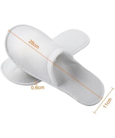 Holdfiturn 20 Pairs Disposable Slippers Closed Toe Fabric Spa Slippers White Unisex Spa Hotel Guest Slippers for Home Party Travel - Buy Online on GoSupps.com
