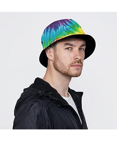 Women's Tie Dye Mushroom Bucket Hat - Double-Sided Fisherman Cap for Travel and Sun Protection - Buy Online on GoSupps.com