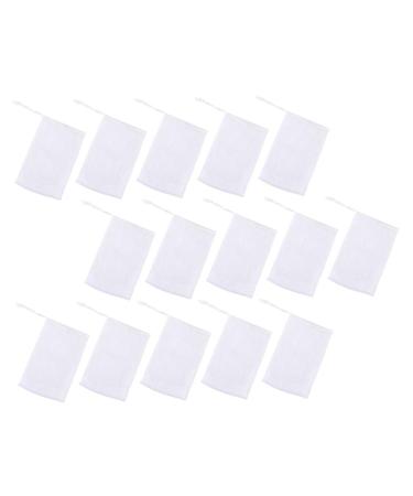 Outanaya 50pcs Soap Bag Foam Net Soap Saver Bag Foaming Net Cleansing Foaming Bag Soap Drying Bags Pe White