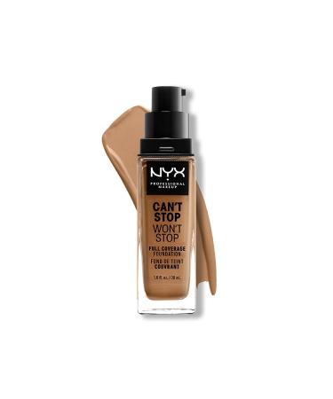 NYX Professional Makeup Can't Stop Won't Stop Full Coverage Foundation Long Lasting Waterproof Vegan Formula Matte Finish Shade: Golden honey 14 Golden Honey - Buy Online on GoSupps.com