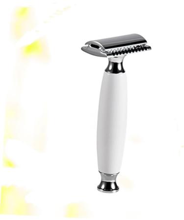 Beavorty Men's Long Grip Razor - Vintage Alloy Manual Shaver with Cooling Gel & Double Blade for Ultimate Shaving Experience - Buy Online on GoSupps.com