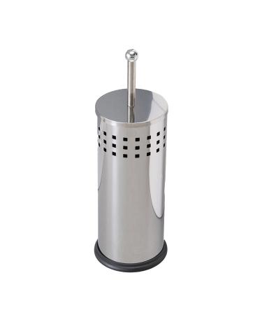 Metal Toilet Plunger With Holder, By Home Basics | Bathroom Apartment Essentials | Toilet Hideaway Tools | Toilet Plungers For Bathroom Combo Hidden Chrome
