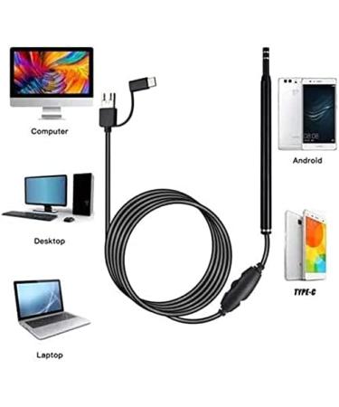 KANDUO Ear Curette Ear Wax Removal Tool 5.5mm 3 in 1 Visual Ear Scoop Ultra Clear View Ear Camera with Wax Remover Ear Endoscope with LED Lights(Black) - Buy Online on GoSupps.com