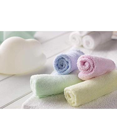 JM Bamboo Baby Washcloth Set - 6 Soft Multicolored Washcloths for Sensitive Skin | 25x25cm | Perfect Baby Facial Towels with Storage Bag - Buy Online on GoSupps.com