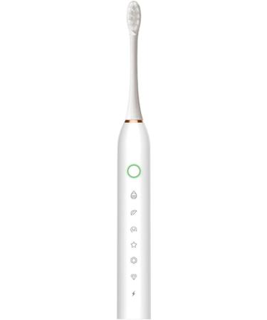 Buy Electric Toothbrush - USB Rechargeable 6 Brush Heads Smart Timer IPX7 Waterproof - Deep Clean Toothbrush (White) - International Shipping Available - Buy Online on GoSupps.com