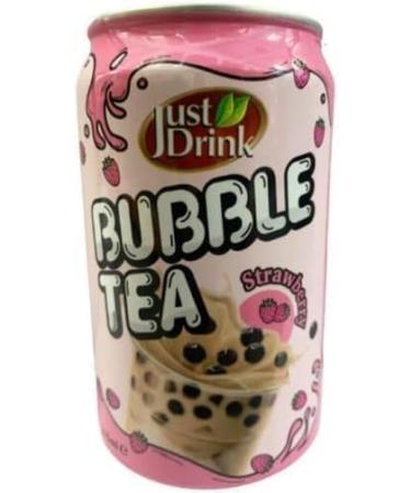 BUBBLE TEA Strawberry Flavour 315ml (Just Drink) (Pack Of 6) Delicious Tasty And Twisty Treat Gift Hamper For Christmas Birthday Easter Gift
