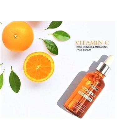 Dr Rashel Vitamin C Face Serum with Hyaluronic Acid - Anti Aging Formula (Pack of 2) + Collagen Eye Mask - Buy Online on GoSupps.com