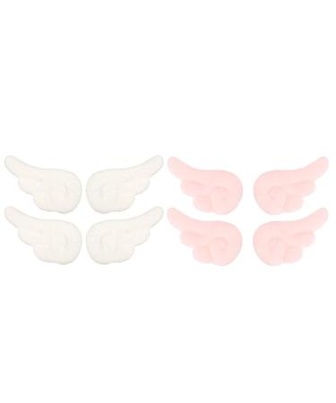 Frcolor white pink wing hair clips angel wing hair clips cartoon hairpins plush hair clip angel hair accessories for women girls 4 couples