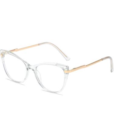 FLYRANGOOV Cat Eye Blue Light Blocking Glasses for Men & Women | Anti-Eye Strain UV Protection | Stylish Light Brown Computer Glasses - Buy Online on GoSupps.com
