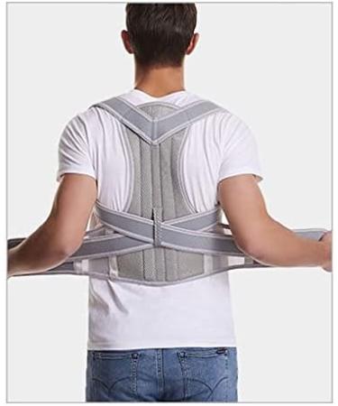 DFHBFG Alloy Bar Posture Corrector | Adjustable Waist & Shoulder Back Brace | Clavicle Support for Slouching & Hunching - S Code Gray International Shipping - Buy Online on GoSupps.com
