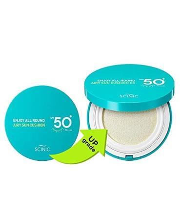 SCINIC Enjoy All Round Airy Sun Cushion EX SPF 50+ PA++++ - 25g | Best International Shipping for Ultimate Sun Protection - Buy Online on GoSupps.com