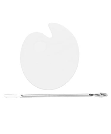 Buy Clear Nail Palette - Acrylic Makeup Mixing Tray & Spatula for Nail Art | International Shipping - Buy Online on GoSupps.com