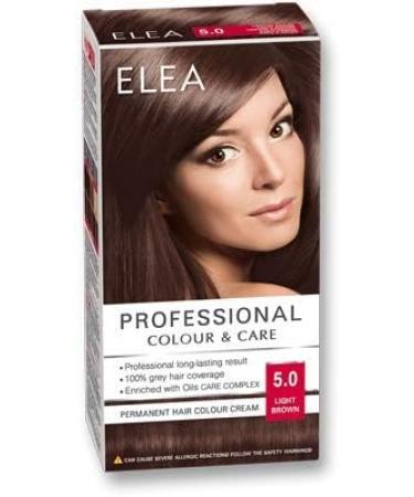ELEA PROFESSIONAL PERMANENT HAIR COLOR CREAM 50 LIGHT BROWN WITH OIL CARE COMPLEX - Buy Online on GoSupps.com