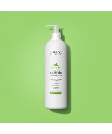 BAB Laboratories Laboratories Bab Stop AKN Facial Cleanser 400 ml treatment for acne oily skin and skin regulation microbiome care deep cleaning and mattifying for daily use - Buy Online on GoSupps.com