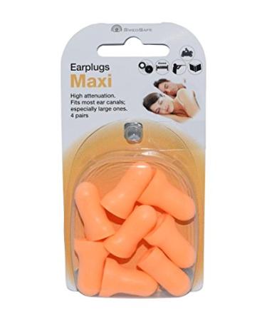Swedsafe Maxi earplug 36 db i hearing protection plugs with very strong insulation value I plug for shooting sports shoot and concerts i 4 pairs