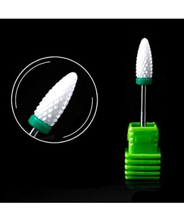 3/32" Medium Flame Cuspidal Nail Art Drill Bit Polish Tool Ceramic Mounted Grinding Stone Head Electric Manicure Cutter - (Color: YW2) - Buy Online on GoSupps.com